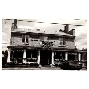 Clarence Hollow New York Spoors Hotel Christmas Main Street RPPC Postcard